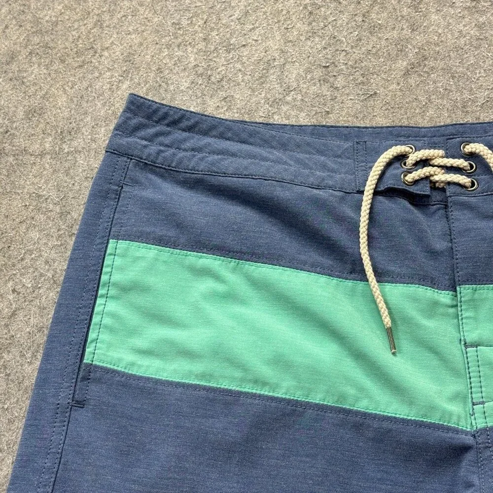 Faherty All Day Shorts Drawstring Men 36 Blue Stretch 7